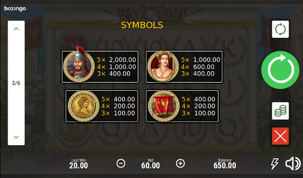 Слот Age of Caesar - получай щедрые бонусы в Плей Фортуна казино
